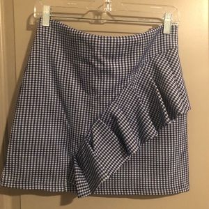 TOPSHOP Gingham Ruffle Skirt